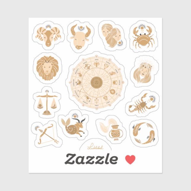 Sticker Signes zodiaques occidentaux (Feuille)