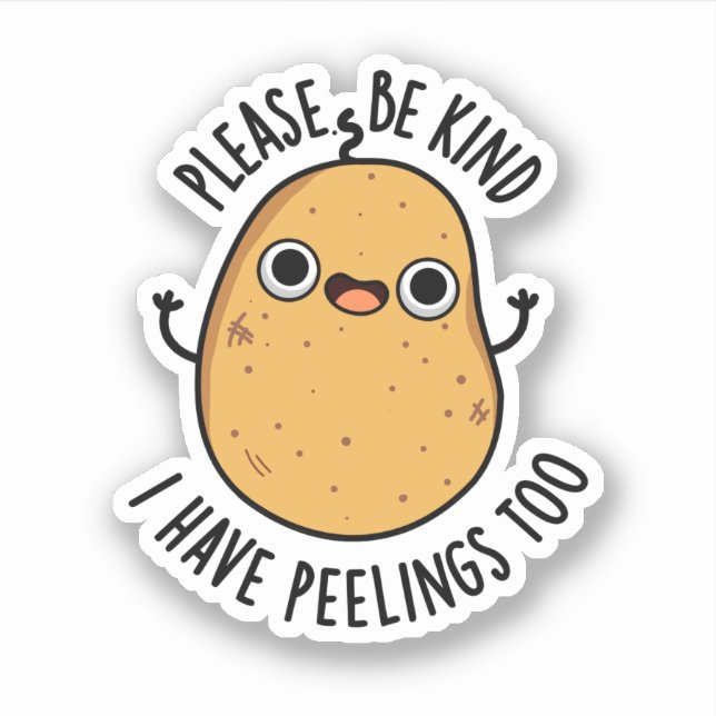 Sticker S'Il Te Plaît, J'Ai Des Peelins À La Pomme De Terr (Devant)