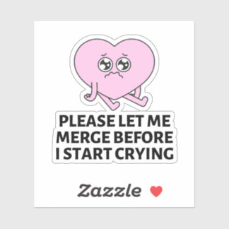 Sticker S'Il Vous Plaît, Permettez-Moi De Fusionner Avant