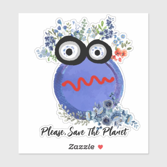 Sticker S'Il Vous Plaît, Sauvez La Planète (Feuille)