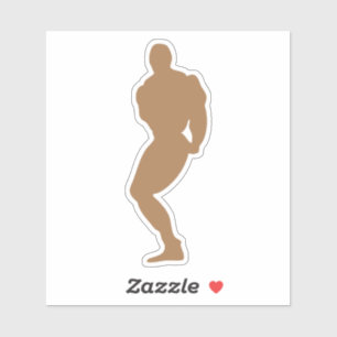 Sticker silhouette bodybuilding 5 musculation pose 1