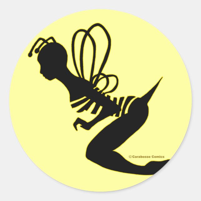 Sticker Silhouette de Bee Girl (Devant)