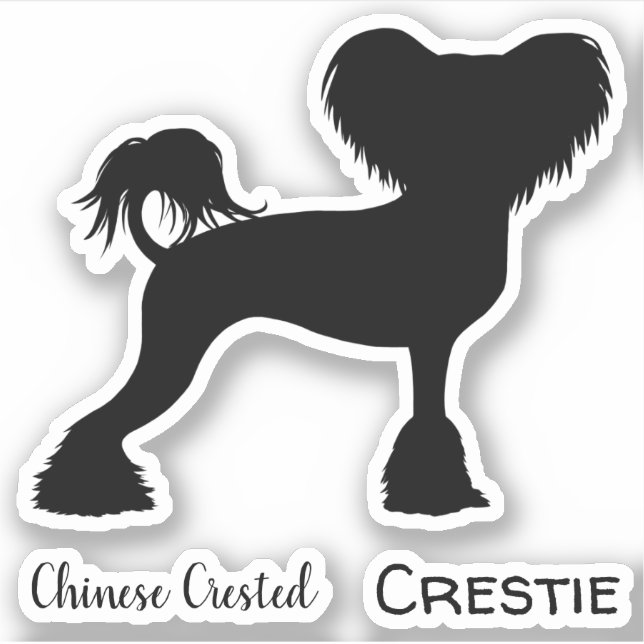 Sticker Silhouette de crête chinoise (Devant)