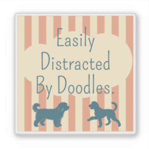 Sticker Silhouette de doodle rétro facilement distrait Aut
