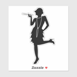 Sticker Silhouette de Flapper