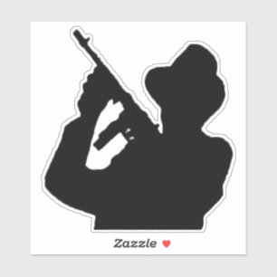 Sticker Silhouette de Gangster