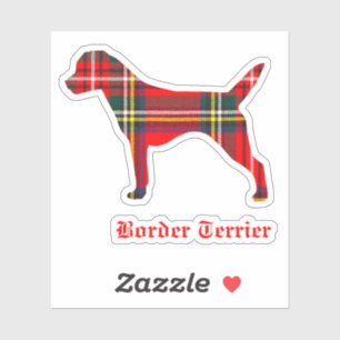 Sticker Silhouette de la race de terrier frontière