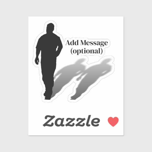 Sticker Silhouette de l'homme disparu (Feuille)