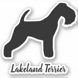 Sticker Silhouette de race de chien Lakeland Terri
