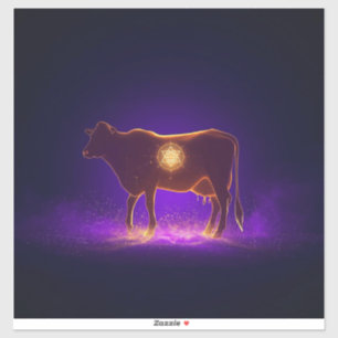 Sticker Silhouette de vache divine Govardhan Puja Spirit