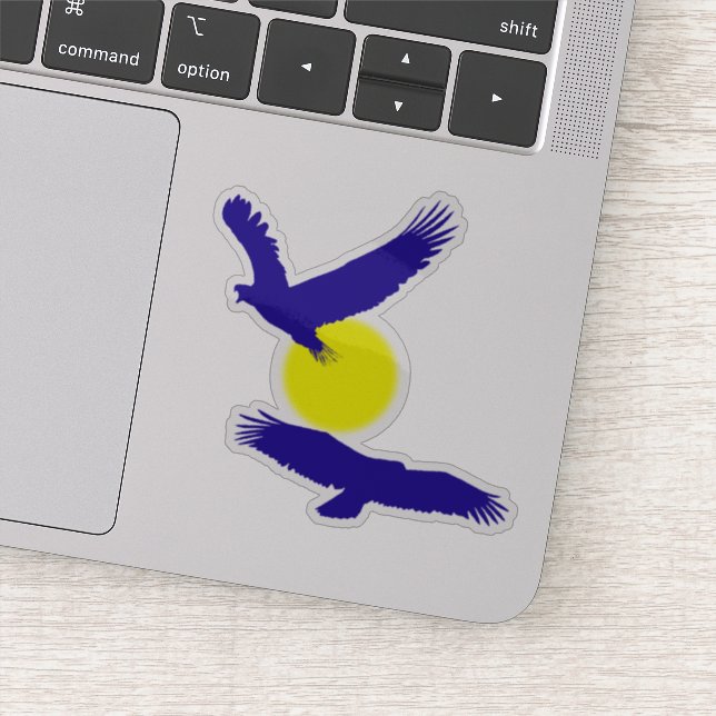 Sticker Silhouette des aigles volants (Détail)