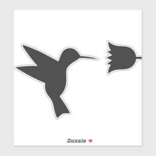 Sticker Silhouette des colibris Cartouches de vinyle coup
