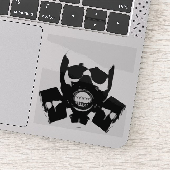Sticker Silhouette du masque à gaz (Détail)