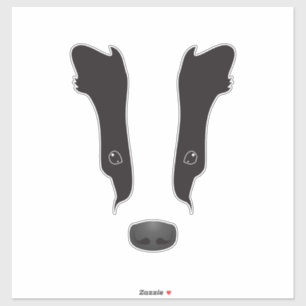 Sticker Silhouette du visage du Badger
