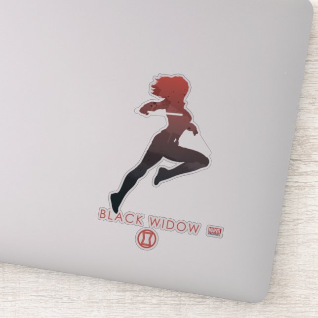 Sticker Silhouette héroïque de Black Widow (Détail)