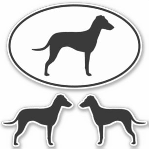 Sticker Silhouettes de Manchester Terrier avec les