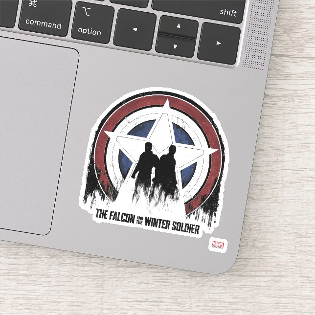 Sticker Silhouettes du bouclier des faucons et des soldats (Détail)