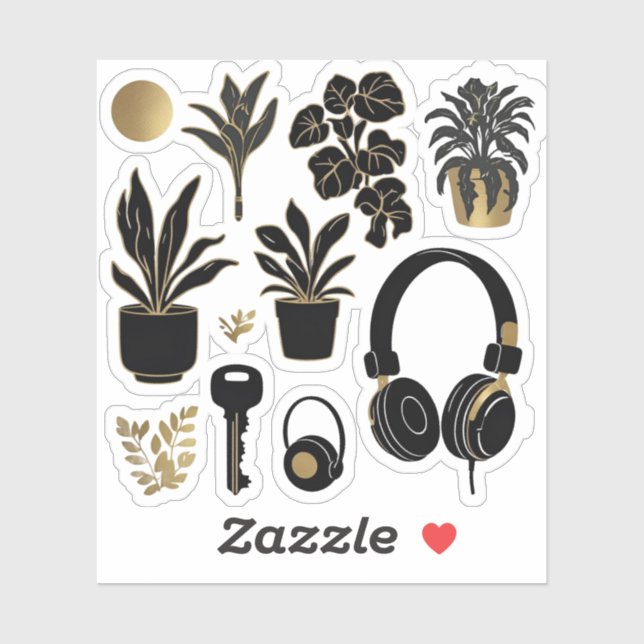 Sticker Silhouettes: Elegant & Minimalist Daily De (Sheet)