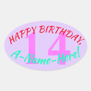 Sticker simple 14e anniversaire