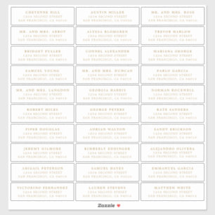 Sticker Simple Antique Or Monogramme Mariage élégant
