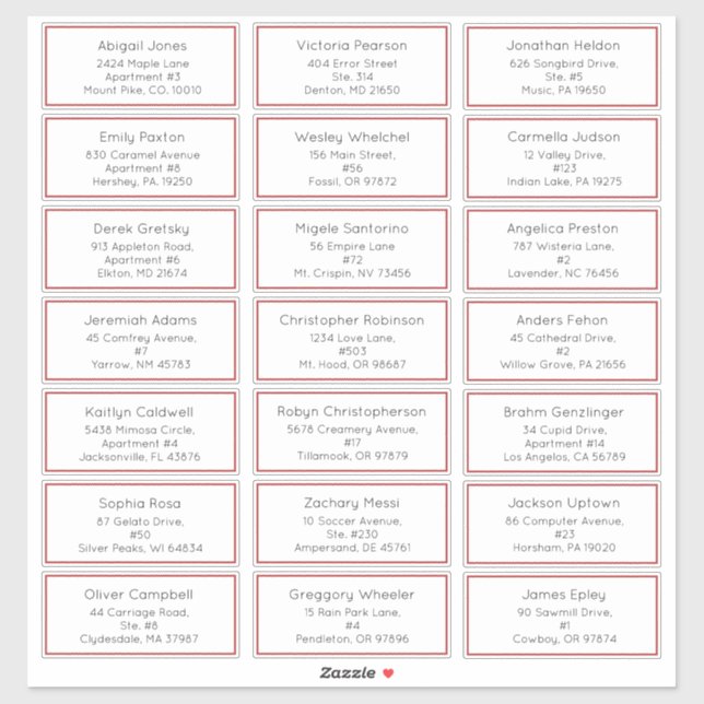 Sticker Simple Christmas Joy Holiday Adresse d'invité (Feuille)
