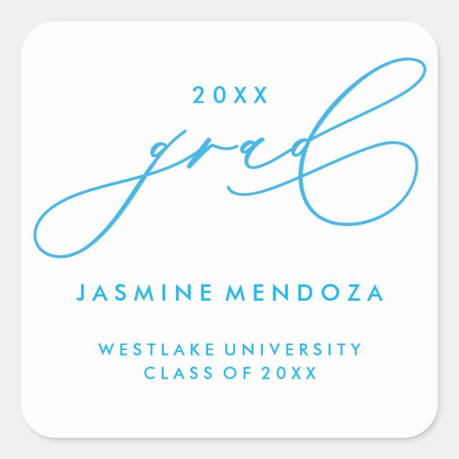 STICKER SIMPLE DE GRADUATION DE CALLIGRAPHIE SIMPL (Devant)