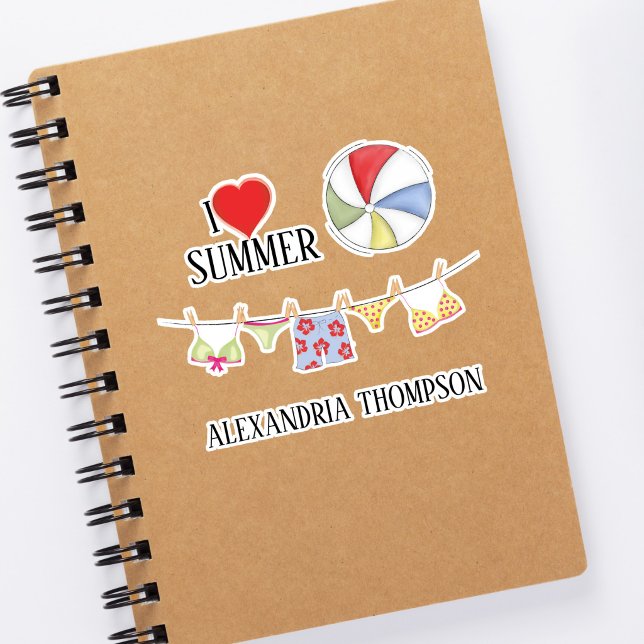 Sticker Simple Et Élégante Baignade D'Été (Créateur téléchargé)