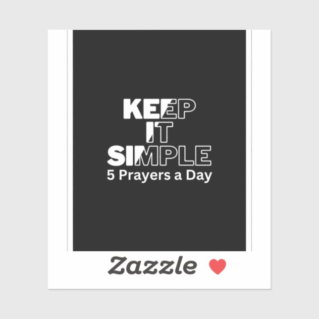 Sticker simple et prière (Feuille)