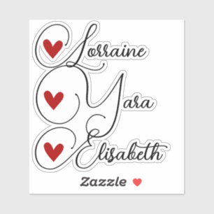 Sticker Simple fait à la main avec coeur d'amour Simple él