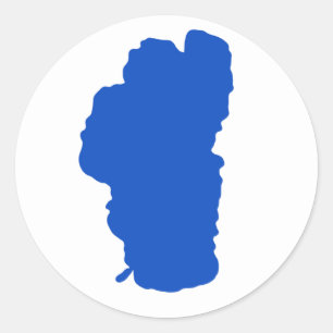 Sticker simple Lake Tahoe, rond