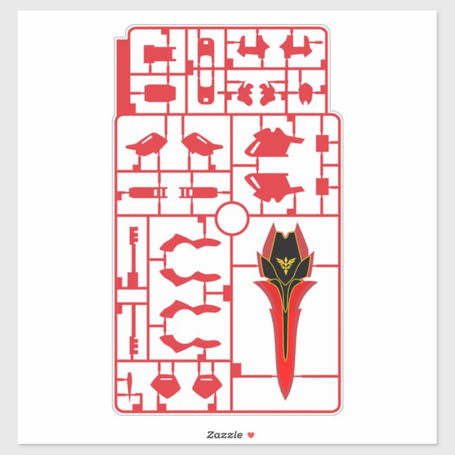 Sticker sinanju gundam gunpla plamo model runner kit char (Feuille)