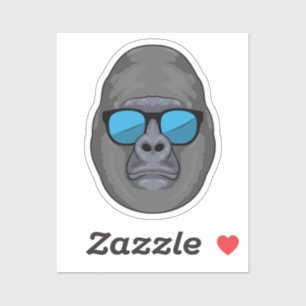 Sticker Singe avec lunettes de soleil