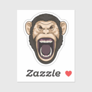 Sticker Singe avec poils noirs