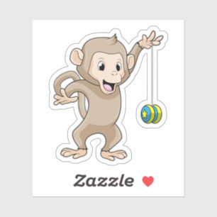 Sticker Singe avec Yo-yo