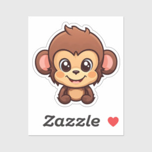 Sticker Singe caricaturale