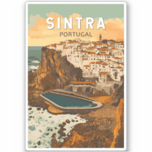 Sticker Sintra Portugal Illustration Voyage Art Vintage