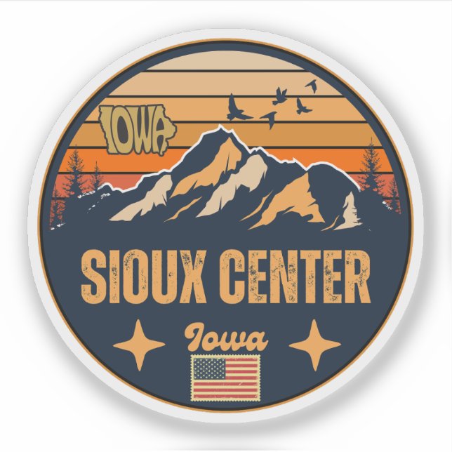 Sticker Sioux Center, Iowa (Devant)