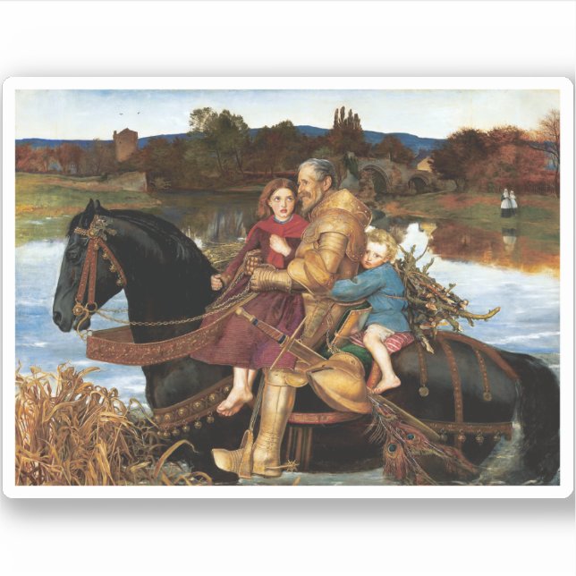 Sticker Sir Isumbras à la Ford c. 1857 par John Millais (Devant)