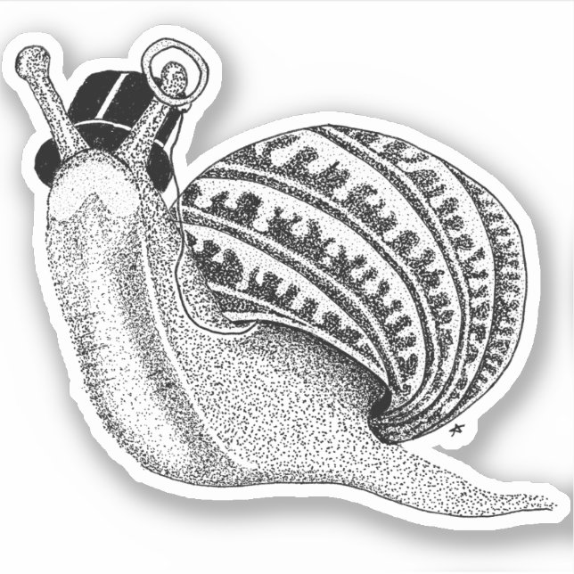 Sticker Sir Peter l'escargot (Devant)