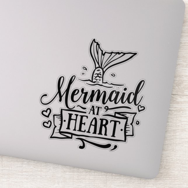 Sticker Sirène au coeur (Détail)
