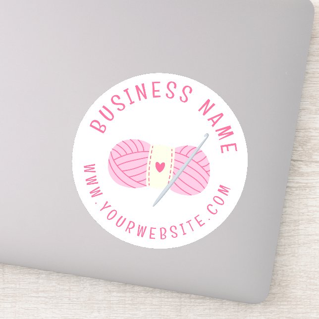 Sticker Site Crochet Crochet Nom commercial personnalisé (Détail)
