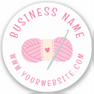 Sticker Site Crochet Crochet Nom commercial personnalisé