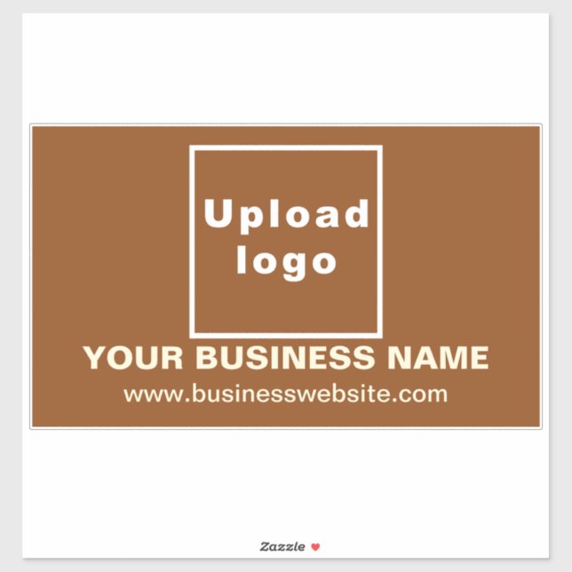 Sticker Site d'affaires sur grand rectangle Brown Vinyl (Feuille)