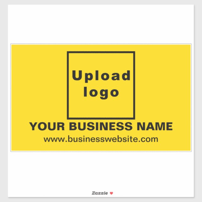Sticker Site d'affaires sur grand rectangle jaune Vinyl (Feuille)