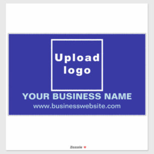 Sticker Site d'affaires sur le Grand Rectangle Bleu Vinyl