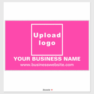 Sticker Site d'affaires sur le grand rectangle rose Vinyl