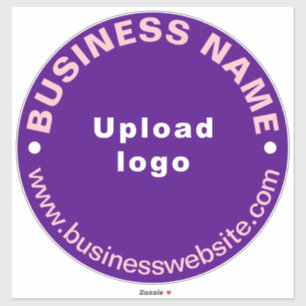 Sticker Site d'affaires sur le violet gros vinyle rond
