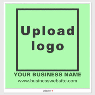 Sticker Site d'affaires sur Vert clair Grand Carré Vinyl