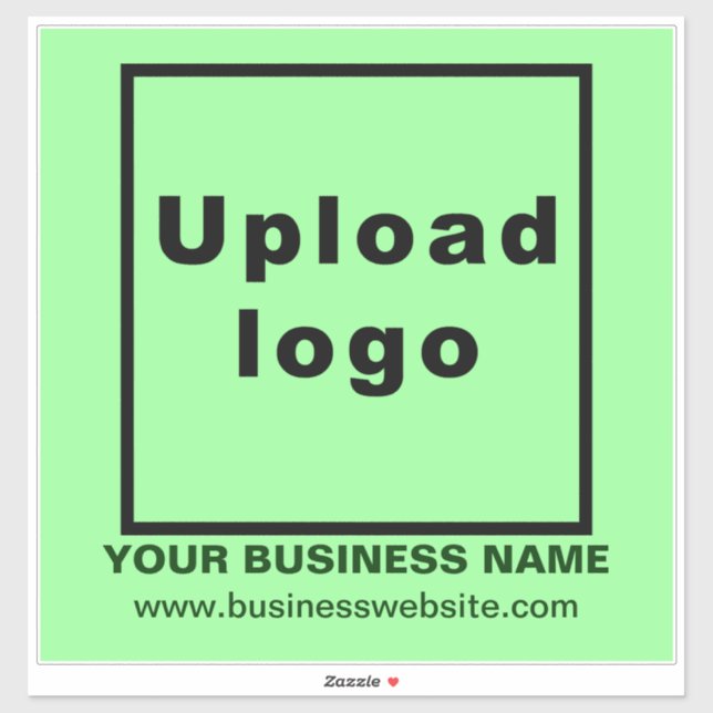 Sticker Site d'affaires sur Vert clair Grand Carré Vinyl (Feuille)