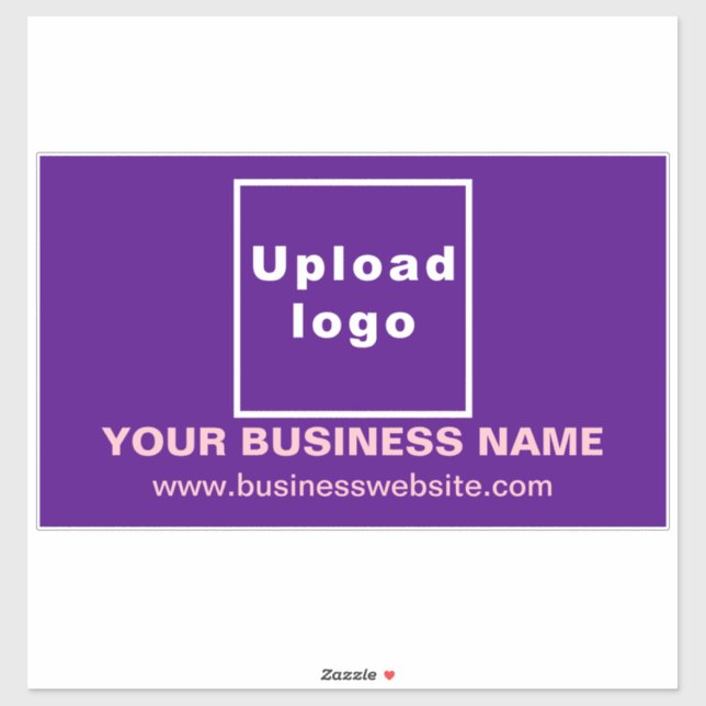 Sticker Site d'affaires sur violet grand rectangle Vinyl (Feuille)